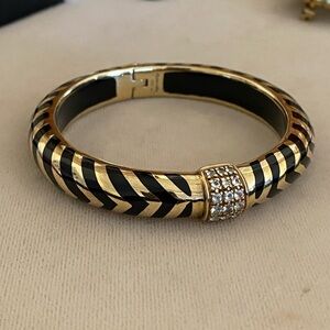 Sterling Silver Angelique de Paris Hinged Bangle Bracelet 925